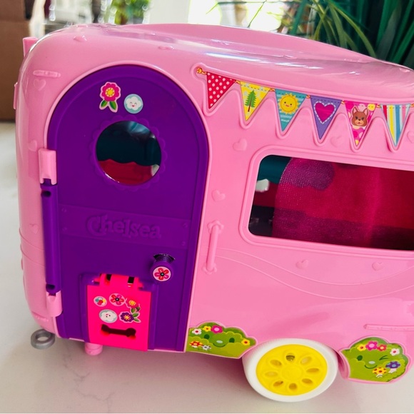 Barbie Club Chelsea Doll Pink and Purple Toy Camper 9" Trailer only - Picture 7 of 9